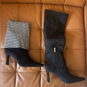KALISSA - Elegant Black Suede NEW YORK & Company Women's ankle/knee high Boots